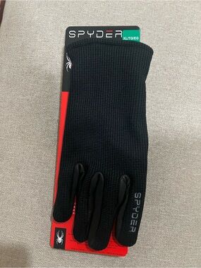 Spyder Leather Palm Gloves XL in BLACK tactical mens